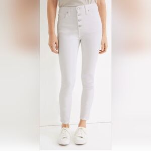 NWT Madewell 10" High-Rise Skinny Crop in White - Size 32